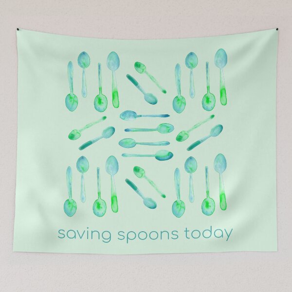Item preview, Saving Spoons Today (Green) designed and sold by KelseyLovelle.