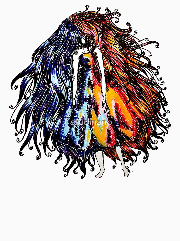 Thumbnail 7 of 7, Essential T-Shirt, Hot & Cold Faceless girl designed and sold by studinano.