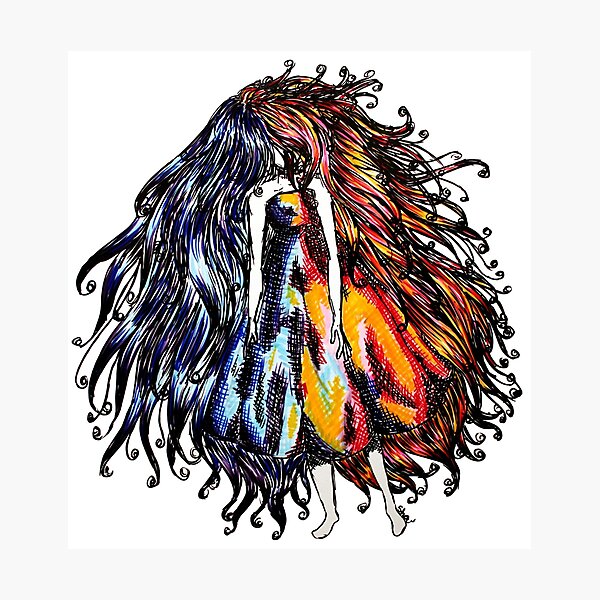 Hot & Cold Faceless girl Photographic Print