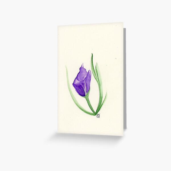 Spring Flower in Purple Greeting Card