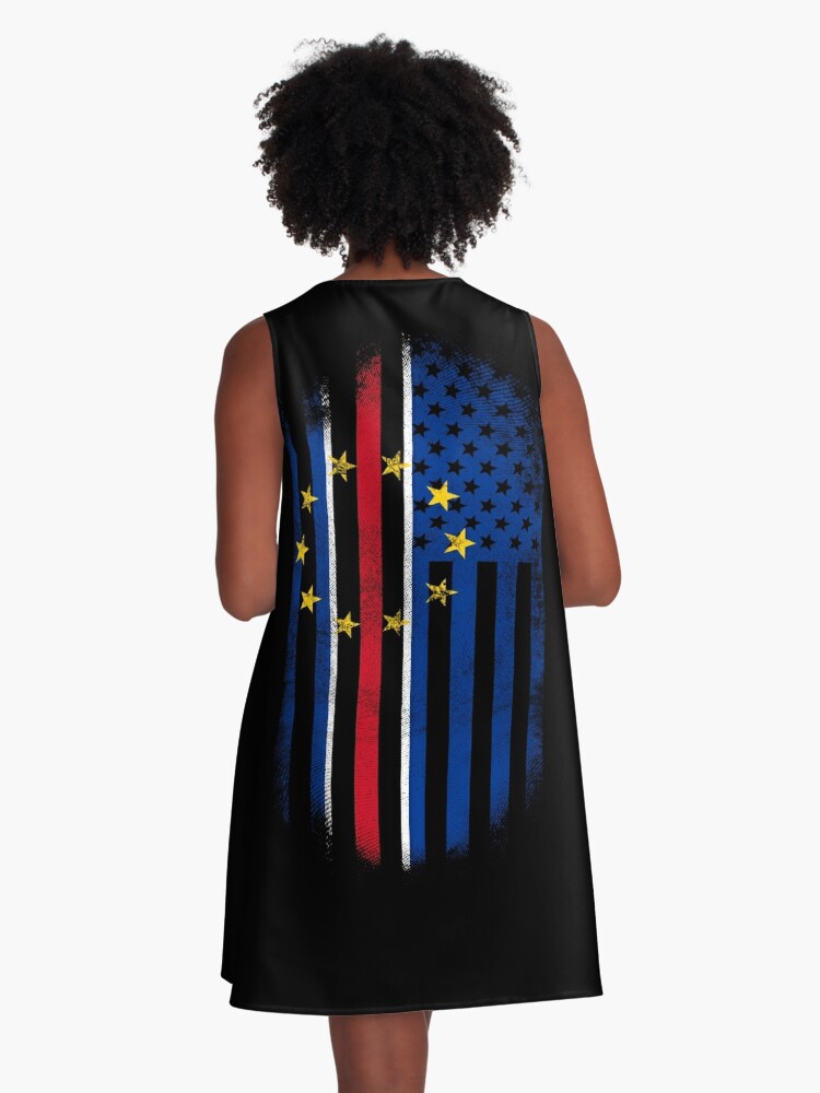 Cape Verdean American Flag Cabo Verde and USA Design | A-Line Dress