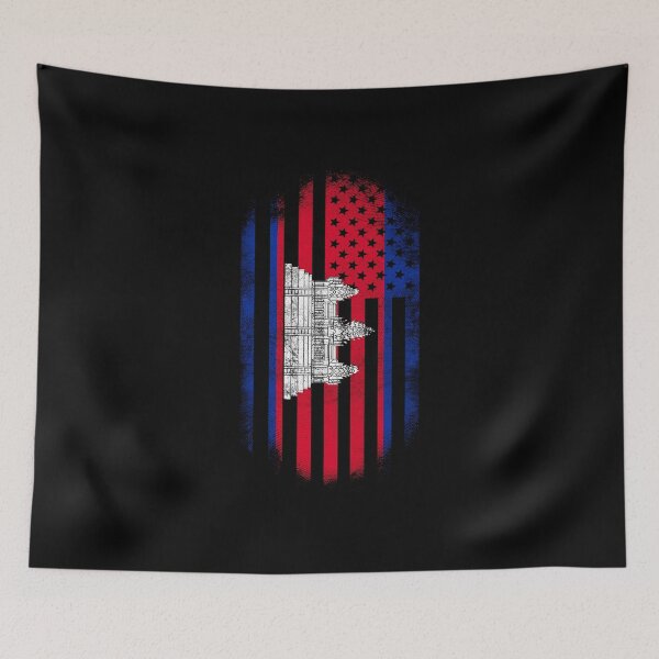 Item preview, Cambodian American Flag   Cambodia and USA Design designed and sold by ockshirts.