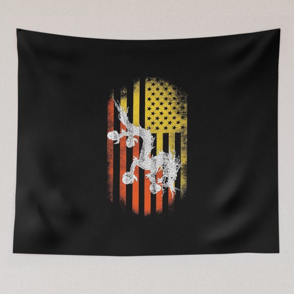 Item preview, Bhutanese American Flag   Bhutan and USA Design designed and sold by ockshirts.