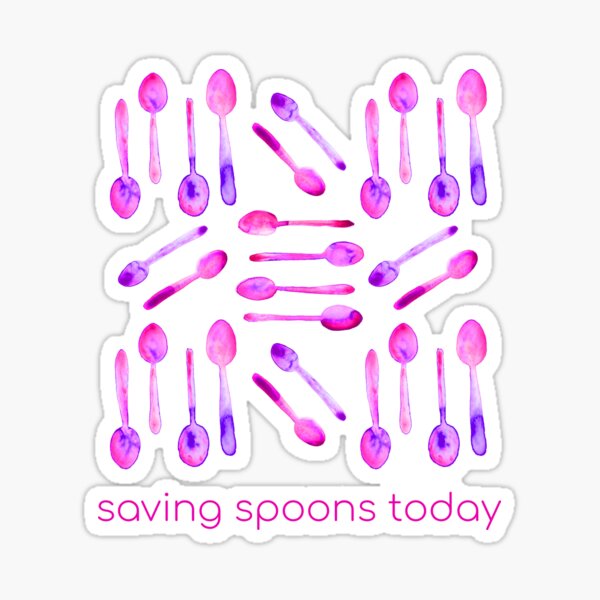 Item preview, Saving Spoons Today (Pink) designed and sold by KelseyLovelle.