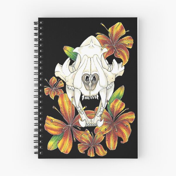 Item preview, Tiger Skull with Tiger Lilies designed and sold by Weeping-Willow.