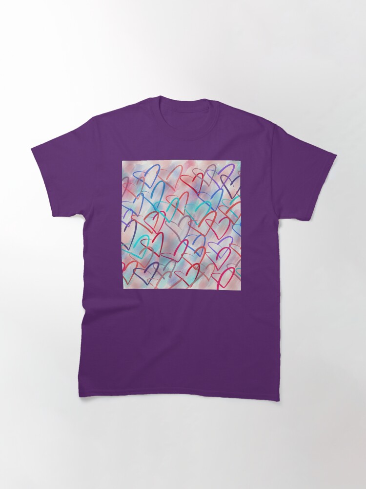 Alternate view of Lovely Hearts - Hand Drawn Cute Dreamy Pastel Art Classic T-Shirt
