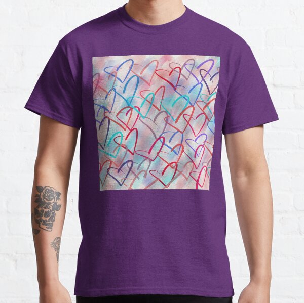 Lovely Hearts - Hand Drawn Cute Dreamy Pastel Art Classic T-Shirt