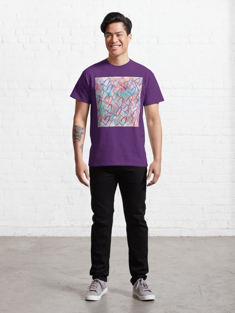 Alternate view of Lovely Hearts - Hand Drawn Cute Dreamy Pastel Art Classic T-Shirt