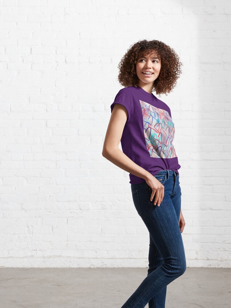 Alternate view of Lovely Hearts - Hand Drawn Cute Dreamy Pastel Art Classic T-Shirt