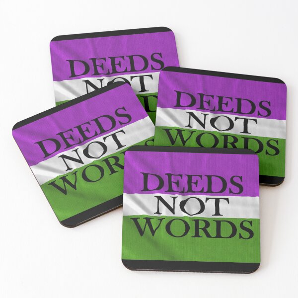 Item preview, DEEDS NOT WORDS designed and sold by Paparaw.