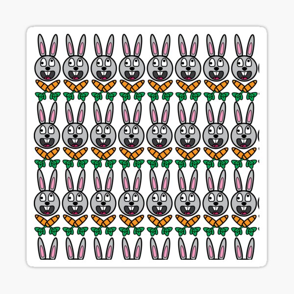 Crazy Rabbit Sticker