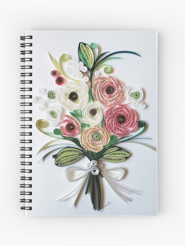 Investigación Síntomas Tradicion Cuaderno de espiral «Papel quilling Arte, madre, regalo del día de s, ramo  de flores.» de solsolyi | Redbubble