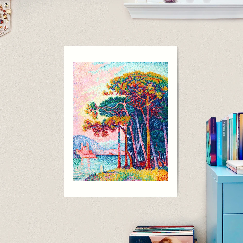 Lámina artística con la obra «Paul Signac - Antibes - El bosque de