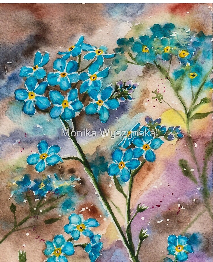 Forget Me Not Flowers Watercolour Painting Ipad Case Skin By Monikawyszynska Redbubble