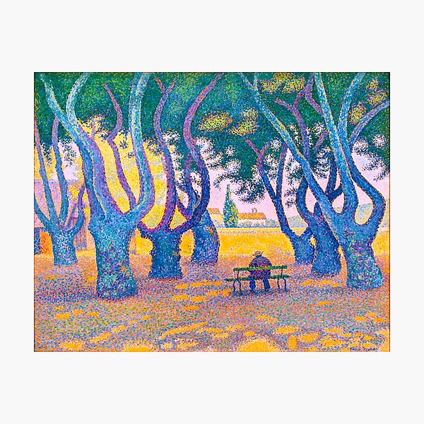 Aperçu de l'œuvre Paul Signac - Place des Lices, Saint Tropez créée et vendue par ArtExpression.