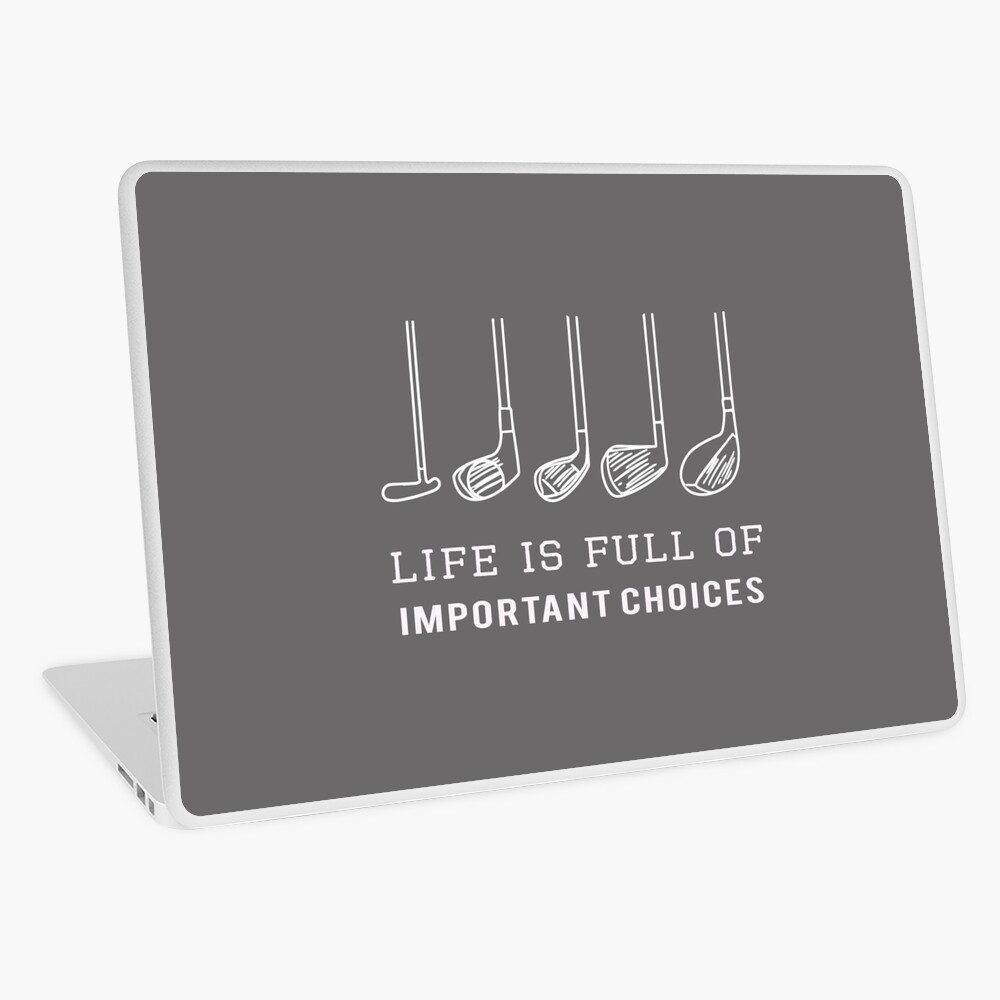 Funny Life is Full Of Important Choices Golf Gifts' Sticker