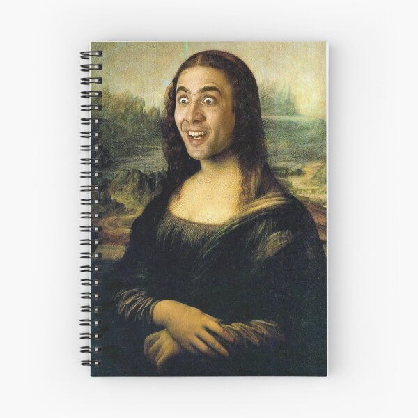 Item preview, Nicholas Cage Mona Lisa designed and sold by MaximumLobsters.