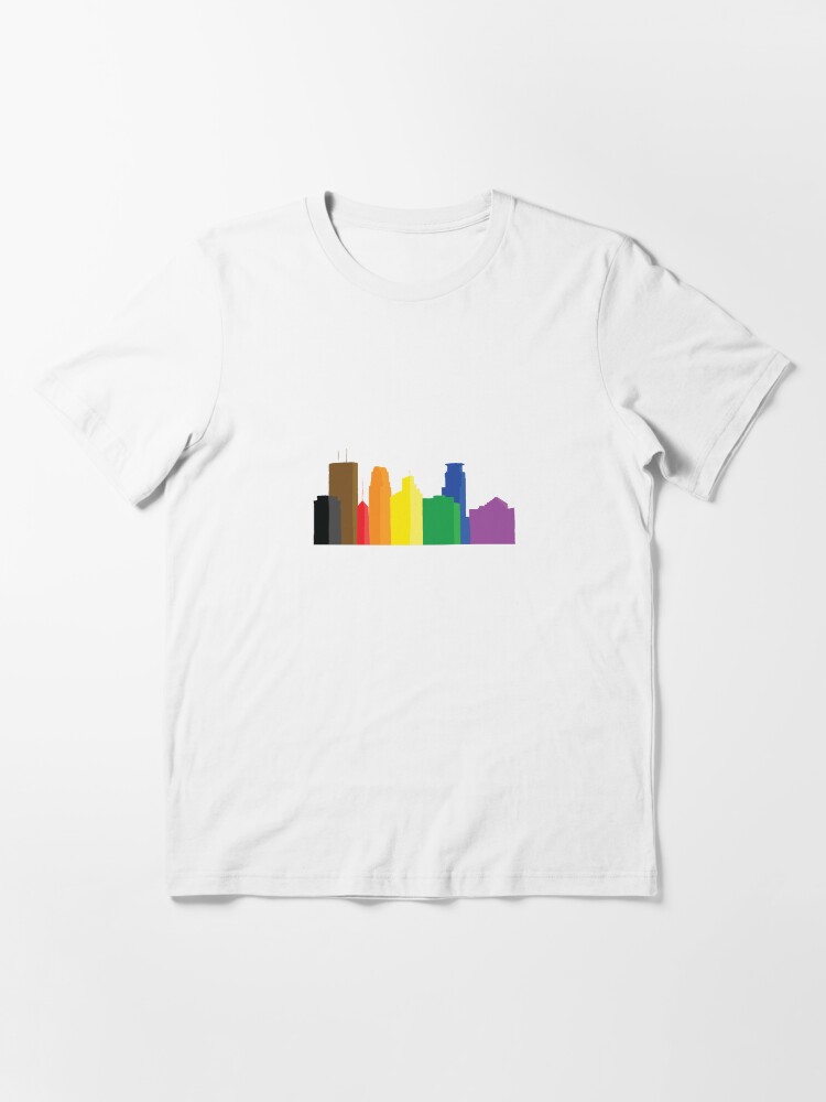 Alternate view of Minneapolis Pride Skyline Essential T-Shirt