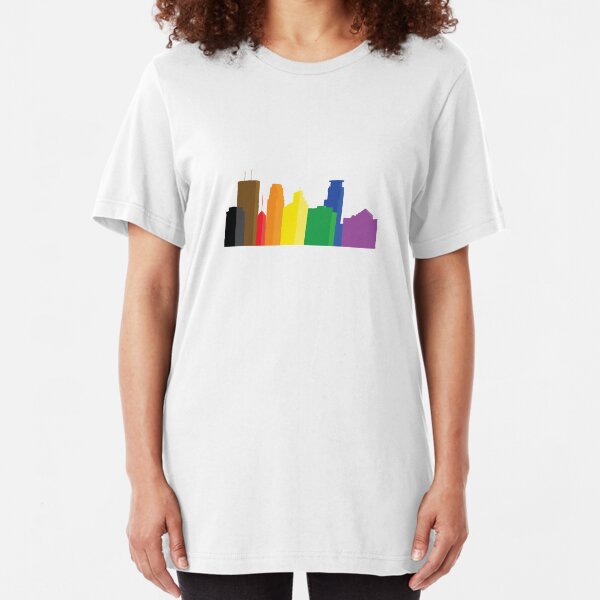 Minneapolis Pride Skyline Slim Fit T-Shirt