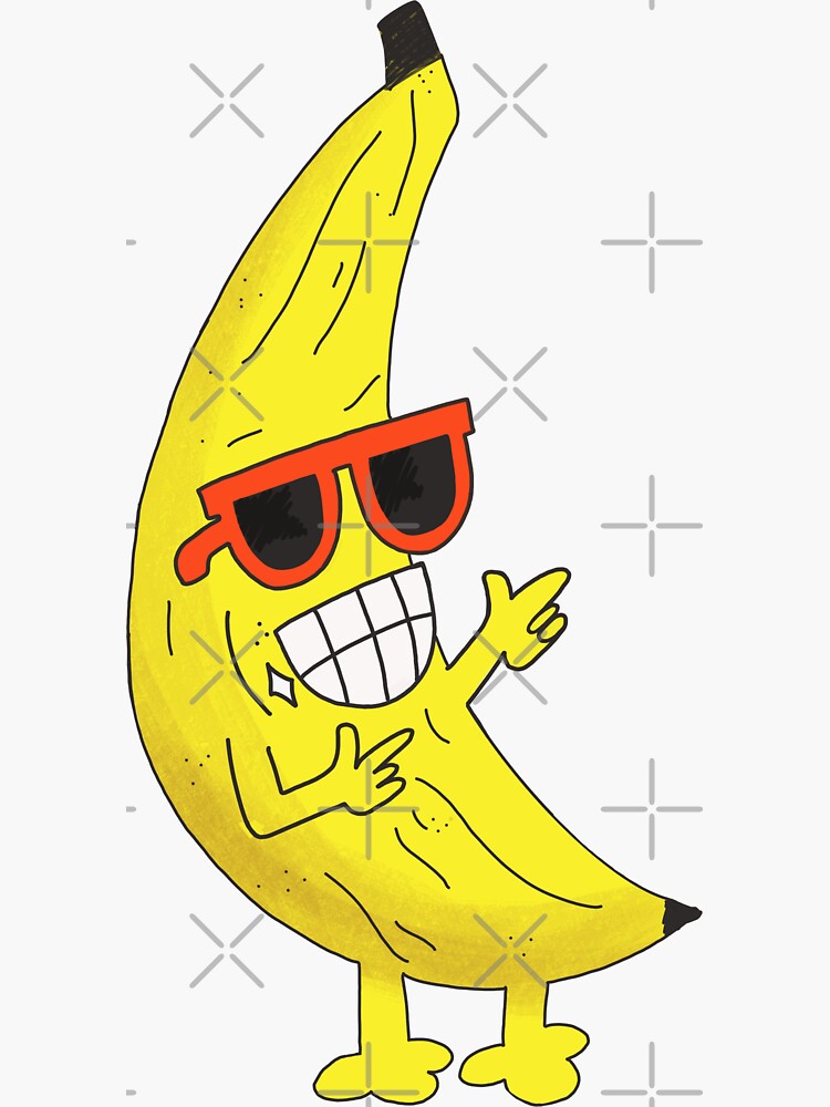 "Banana Man " Sticker for Sale by nomeremortal Redbubble