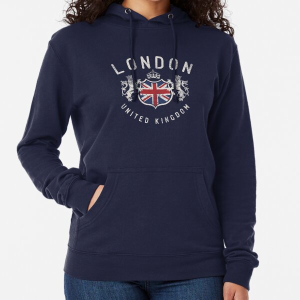 London Sweater, Comfort Colors® Brand Hooded Sweatshirt, London England  Shirt Crewneck, United Kingdom Pullover, UK Hoodie, British Flag 