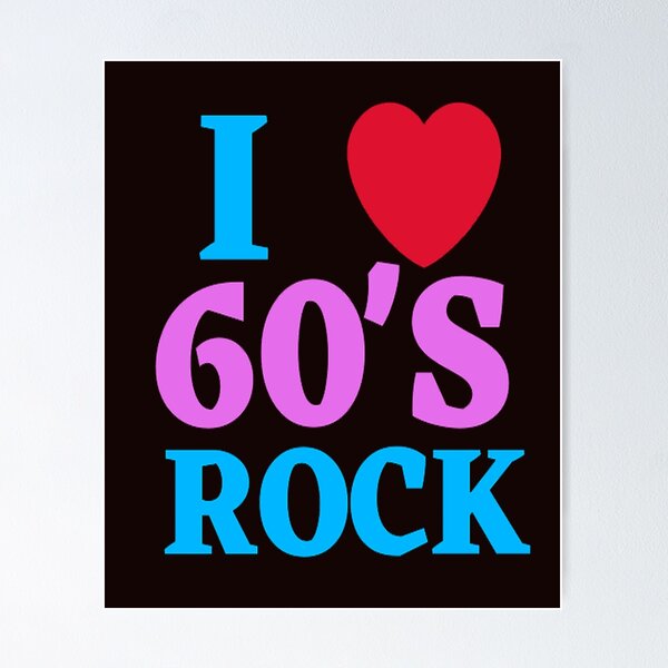 I Love Rock 60s Music Design Retro