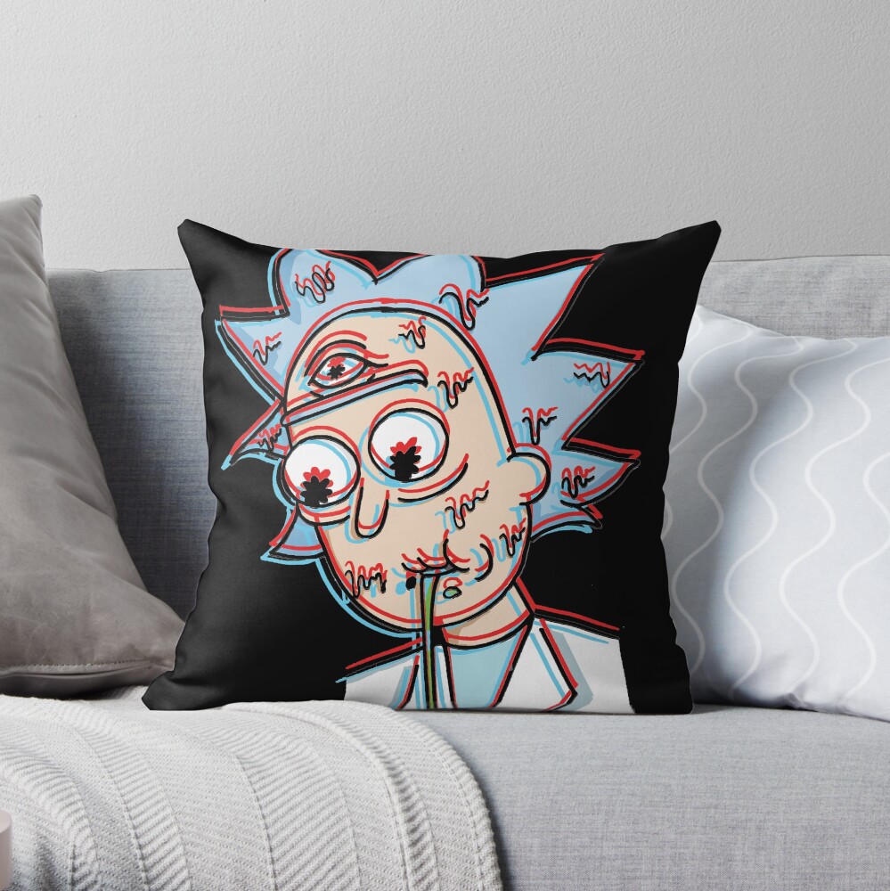 throws and cushions trippy psychedelic rick morty cushion cover