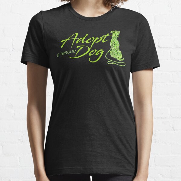 Adopt a Rescue Dog - Beautiful Paisley Dog - Lime Green Essential T-Shirt