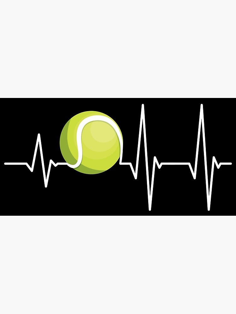 Funny Heartbeat Tennis Ball T-Shirt Players Sports Fan Gift