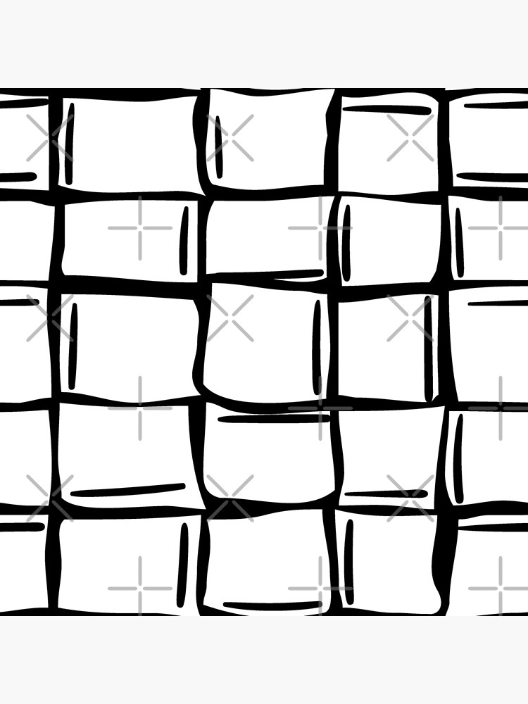 Black and white wonky ice cubes pattern by nobelbunt