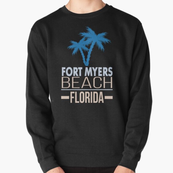 Fort Myers Beach Florida with Palm Trees Pullover Sweatshirt