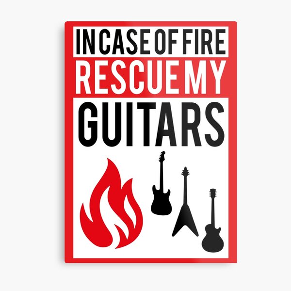 Rescue my Guitars Metal Print