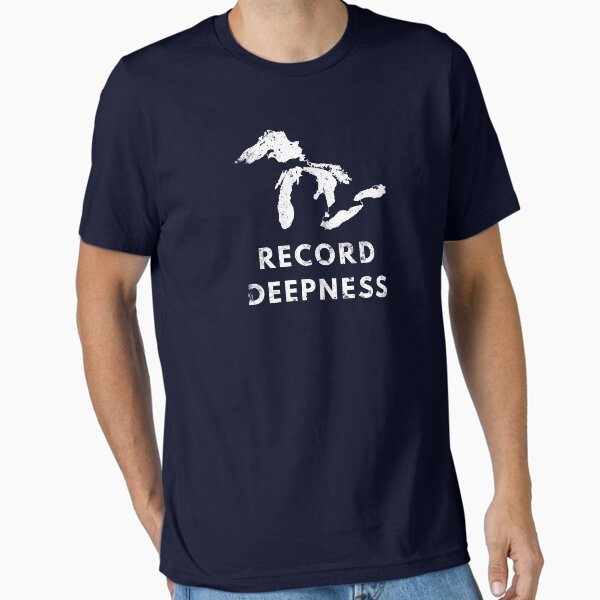 Vista previa del artículo con la obra «Camiseta de los Grandes Lagos con la profundidad récord Camiseta divertida de Trump», diseñado y vendido por trippeh.