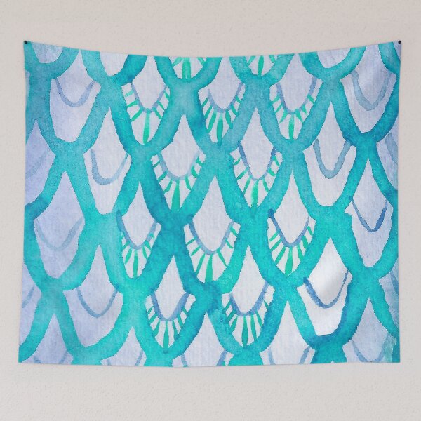 Item preview, Watercolor Scales (Teal) designed and sold by KelseyLovelle.
