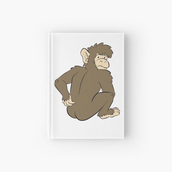 Monkey caught scratching butt Hardcover Journal