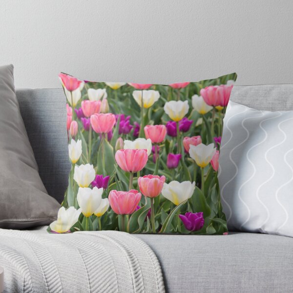 Pastel Field Throw Pillow