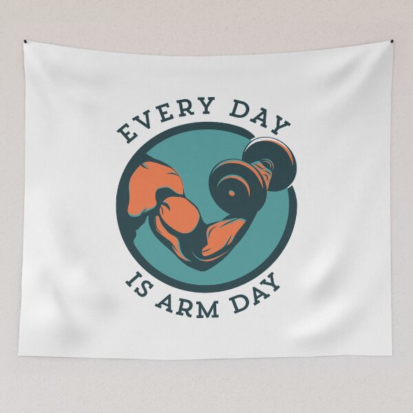 Item preview, Every Day Is Arm Day Funny Gym Workout Bicep Exercise Gift for Men designed and sold by MintedFresh.