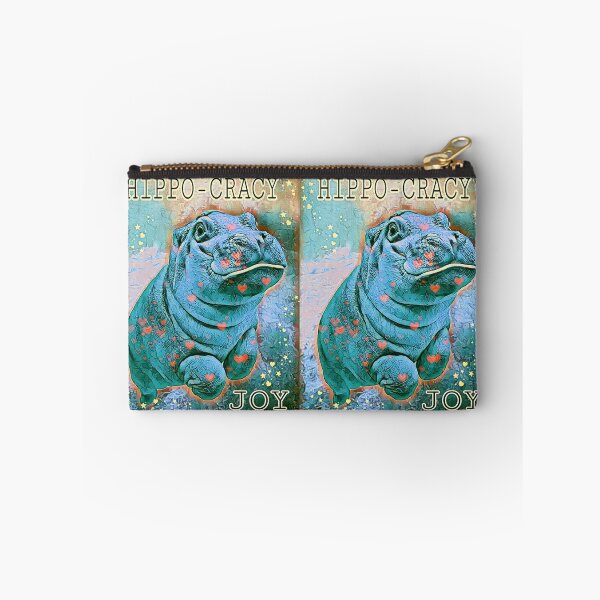 Item preview, Hippo-Cracy 2 in teal designed and sold by NolaJere.