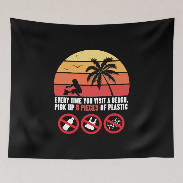 Item preview, Beach Clean-Up Shirt: Up 5 Pieces Of Plastic And Keep Our Beaches Clean designed and sold by festivalshirt.