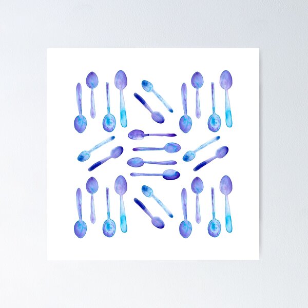 Item preview, Purple Watercolor Spoons Pattern! designed and sold by KelseyLovelle.