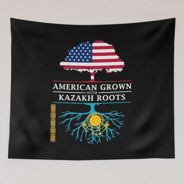 Item preview, American Grown with Kazakhstani Roots   Kazakhstan Design designed and sold by ockshirts.