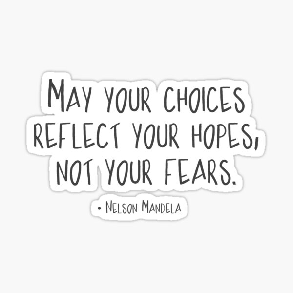 Nelson Mandela quote sticker Sticker