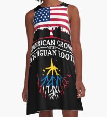 Amerikaner mit Antigua-Wurzeln Antigua und Barbuda Design A-Linien Kleid