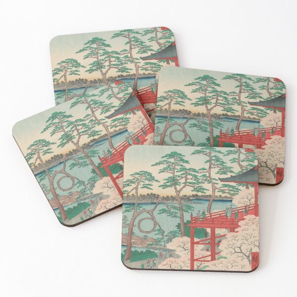 Item preview, Spring Blossoms and Pond Ukiyo-e Japanese Art designed and sold by VintageArchive.