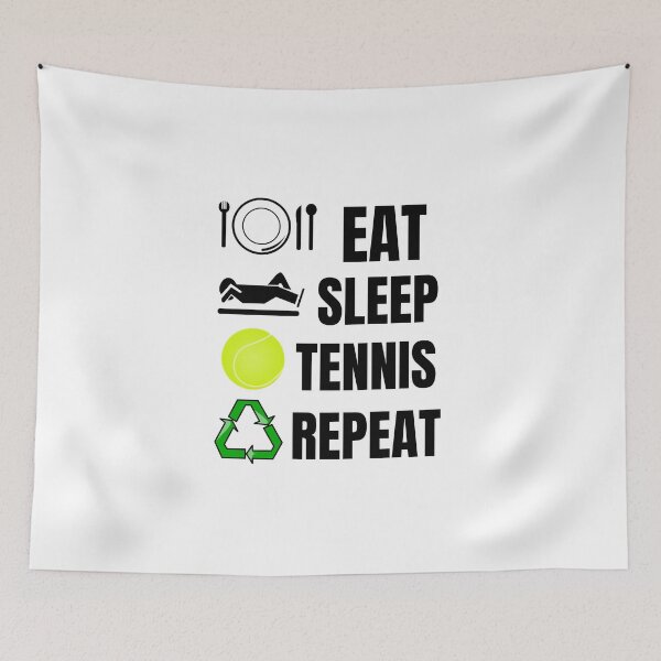 Item preview, Funny Tennis Team Player Gift Eat Sleep Tennis Repeat Design designed and sold by RozWatts.
