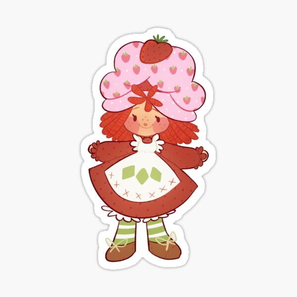 Strawberry Shortcake Christmas Tree Stickers Vintage Unused Sticker Sh