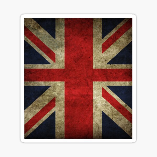ENGLAND - on scratched flag background - digital paint by Iona Art Digital Sticker