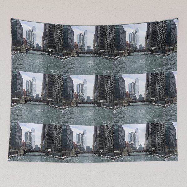 Item preview, Chicago River, Ice, Bridge, Skyscrapers designed and sold by abbymiller318.