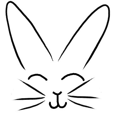 Artwork thumbnail, Prima Bunny Rabbit - Classic Black by tinaschofield