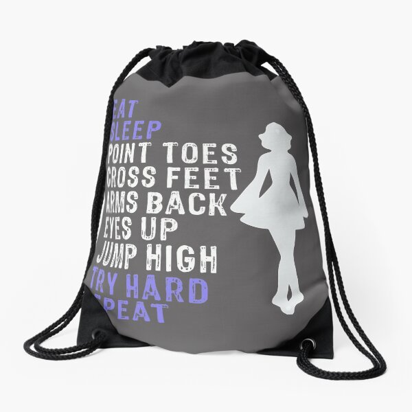 Awesome Girls Irish Dance Gift Eat Sleep Repeat Irish Dance Drawstring Bag